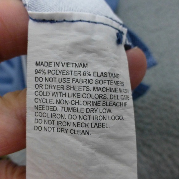 Callaway Golf Polo Shirt Mens Large Blue Opti-Dri Striped Performance - Picture 7 of 8